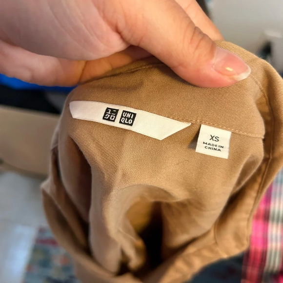 Uniqlo Tan Neutral Button Down Shirt - Picture 3 of 5